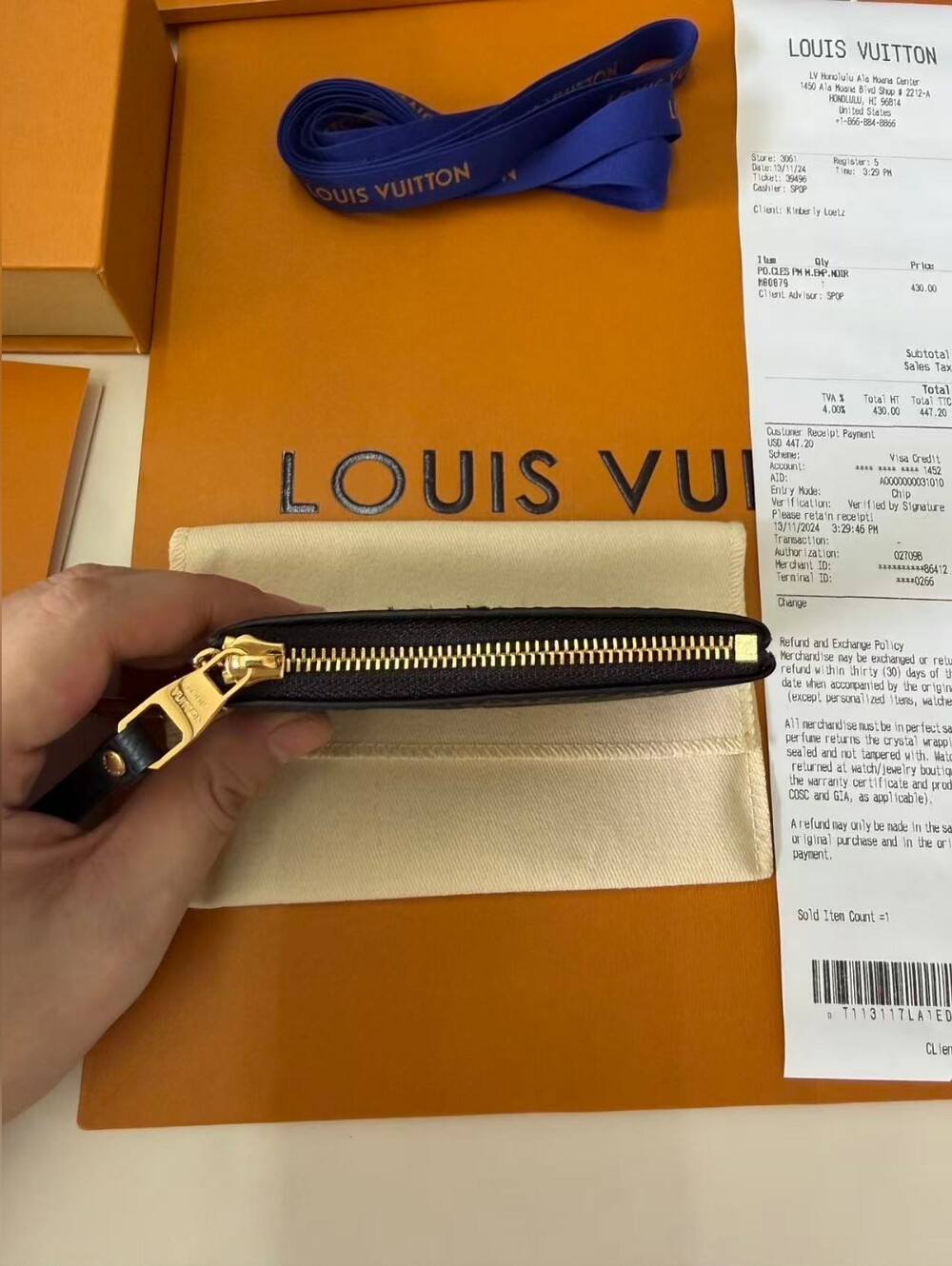 Louis Vuitton Black Monogram Empreinte Key Pouch - Picture 6 of 14